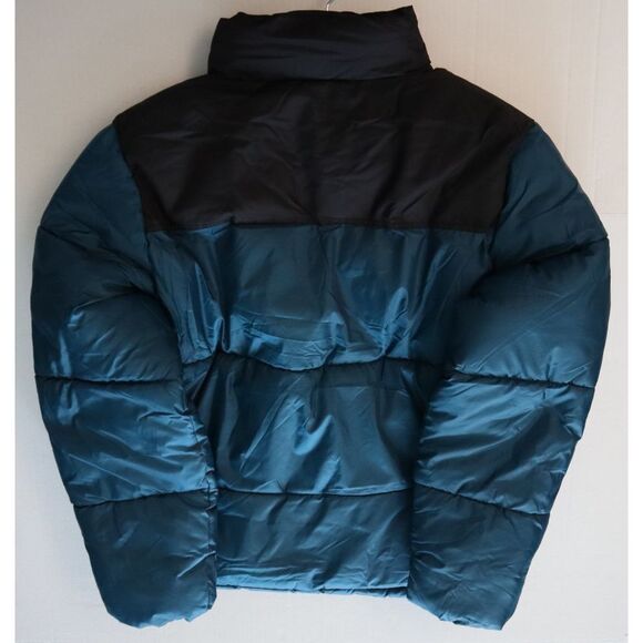 Aeropostale 3083 Men's Sz M Teal/Black Colorblock Heavyweight Puffer Jacket - Picture 12 of 13